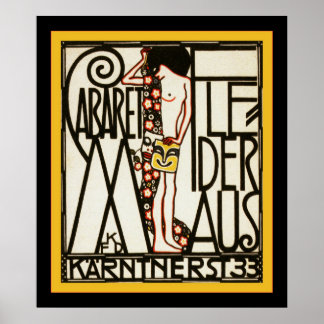 Cabaret Fledermaus ~ Vintage Advertising Poster