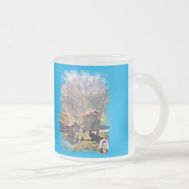 Cabazos Frosted Glass Coffee Mug (Right)