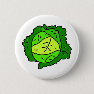 cabbage 6 cm round badge