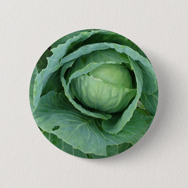 Cabbage 6 Cm Round Badge (Front)