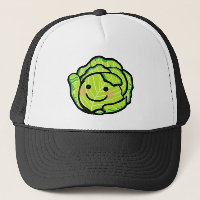 cabbage art trucker hat (Front)