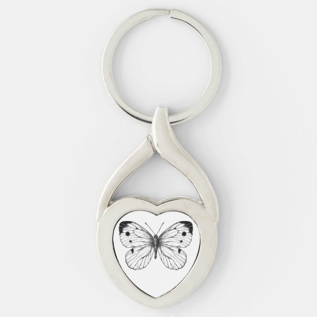 Cabbage butterfly key ring (Front)