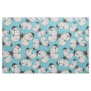 Cabbage butterfly pattern fabric