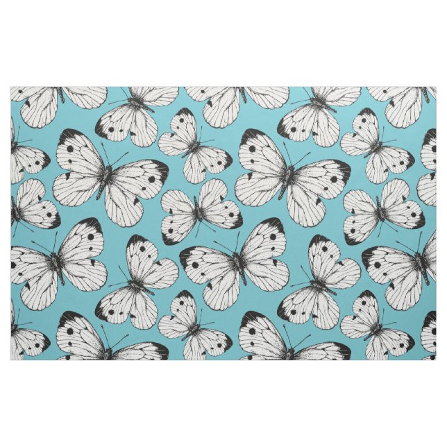 Cabbage butterfly pattern fabric (Fat Quarter)