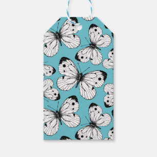 Cabbage butterfly pattern gift tags