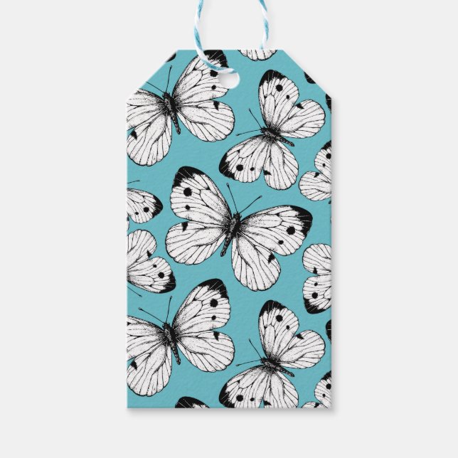 Cabbage butterfly pattern gift tags (Front)