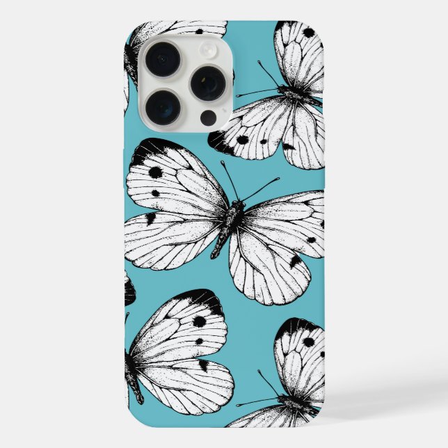 Cabbage butterfly pattern iPhone case (Back)