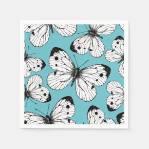 Cabbage butterfly pattern napkin