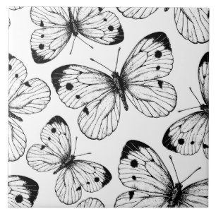 Cabbage butterfly pattern tile