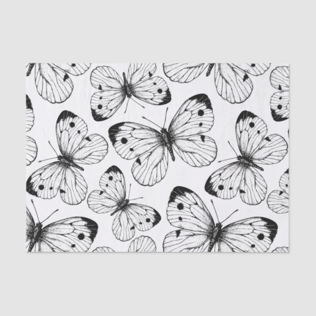Cabbage butterfly pattern tissue paper (Front)