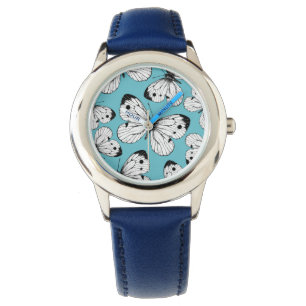 Cabbage butterfly pattern watch