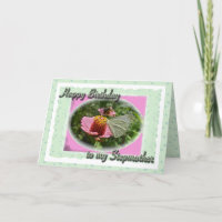 Cabbage Butterfly Stepmother Birthday Card