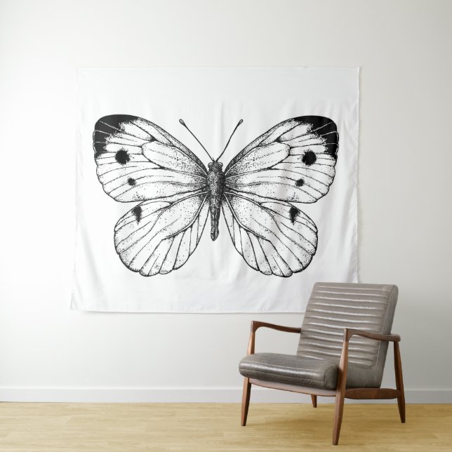 Cabbage butterfly tapestry (In Situ (Horizontal))