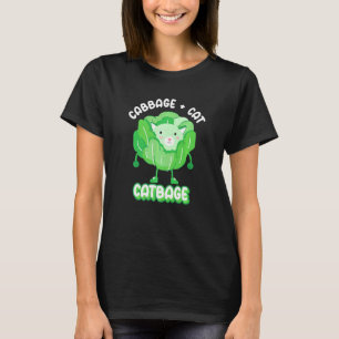 Cabbage Cat Catbage Vegetarian Cabbage T-Shirt