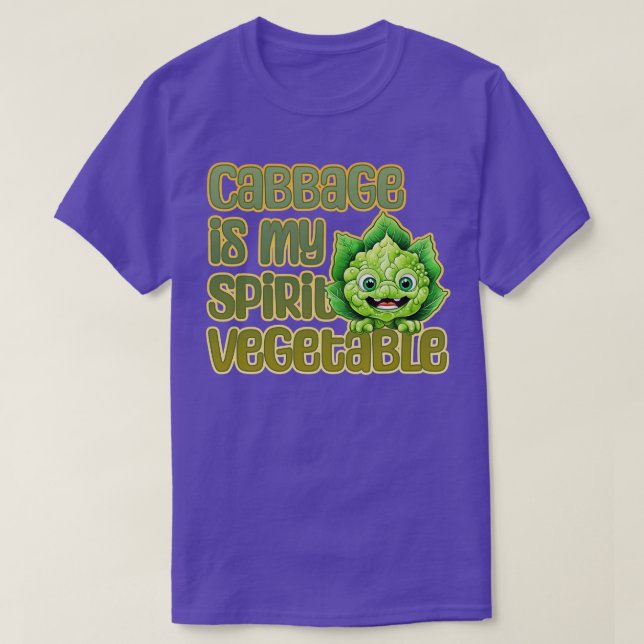 Cabbage is my Spirit Vegetable T-Shirt (Design Front)