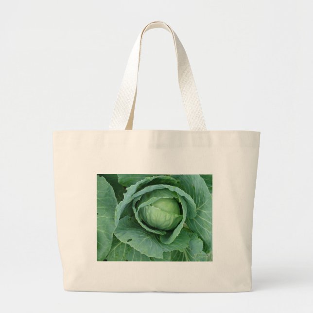 Cabbage Large Tote Bag (Front)