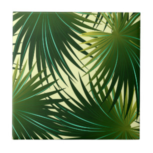 Cabbage palm leaf tile