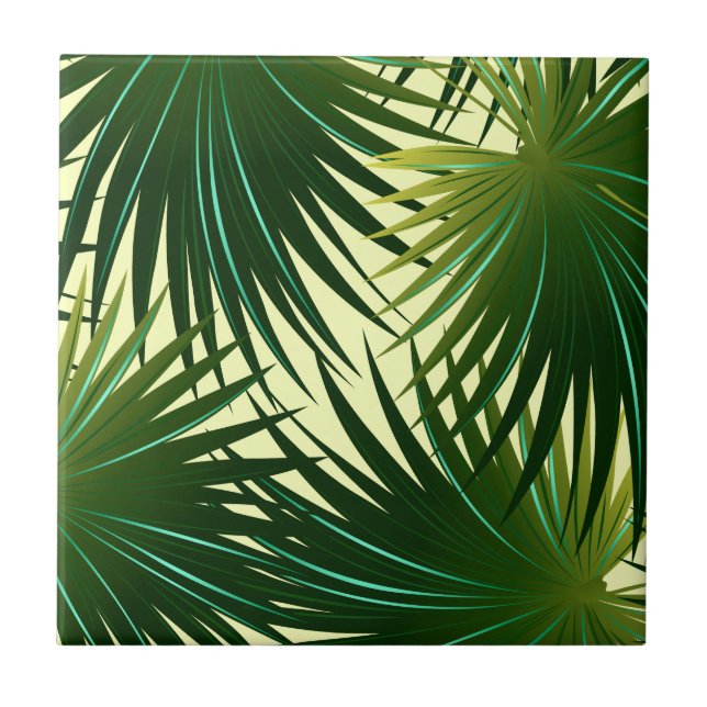 Cabbage palm leaf tile (Front)