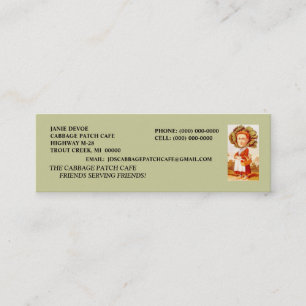 CABBAGE PATCH WOMAN CAFE RESTAURANT BUSINESS CARDS