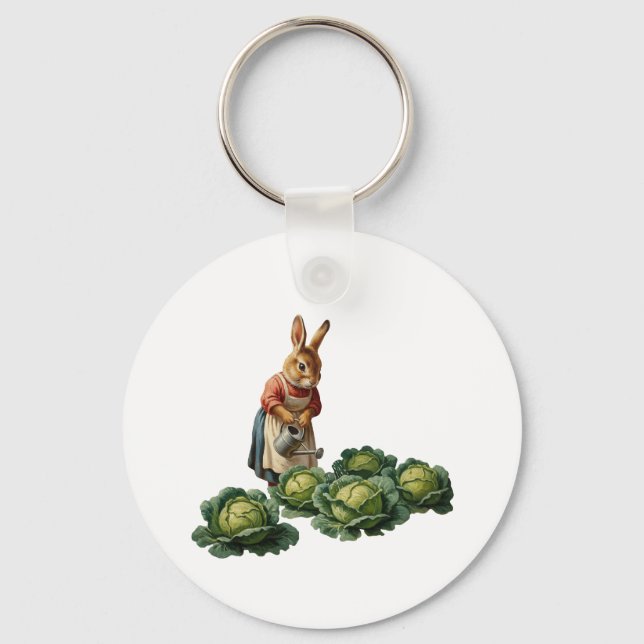 Cabbage rabbit key ring (Front)