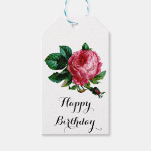 Cabbage Rose Gift Tag