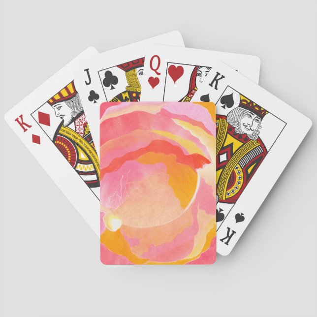 Cabbage Rose III Playing Cards (Back)