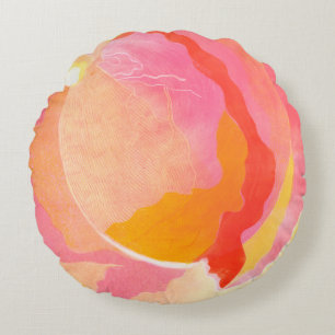 Cabbage Rose III Round Cushion