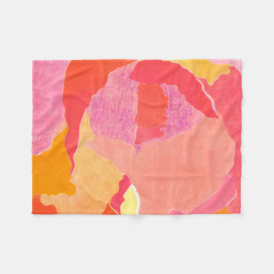 Cabbage Rose IV Fleece Blanket