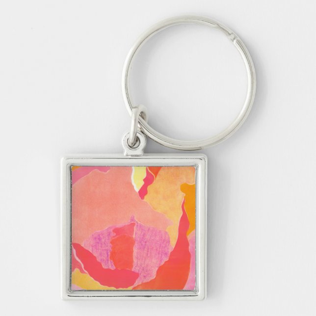 Cabbage Rose IV Key Ring (Front)