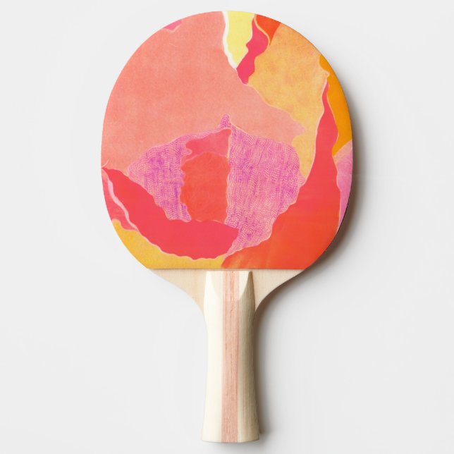 Cabbage Rose IV Ping Pong Paddle (Front)