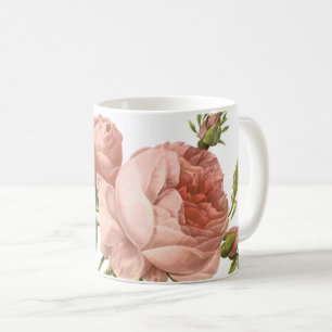 cabbage rose (Rosa centifolia foliacea) by Redouté Coffee Mug