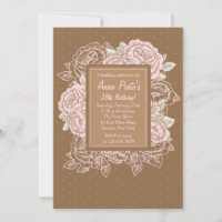 Cabbage Roses Invitation