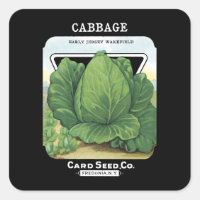 Cabbage Seed Packet Label