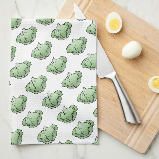 Cabbage Tea Towel (Quarter Fold)