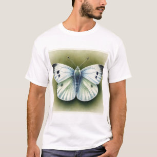 Cabbage White Butterfly 040924IREF241 - Watercolor T-Shirt