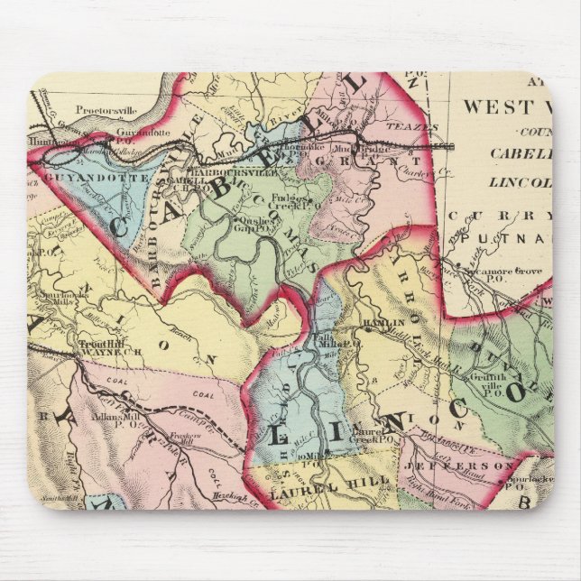 Cabell, Wayne, Lincoln, Logan counties Mouse Mat (Front)