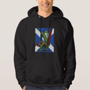 Caber Toss Frog Scottish Hoodie