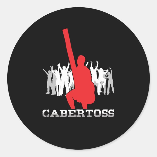 Caber Toss Scottish Highland Games Cool Game Gift Classic Round Sticker (Front)