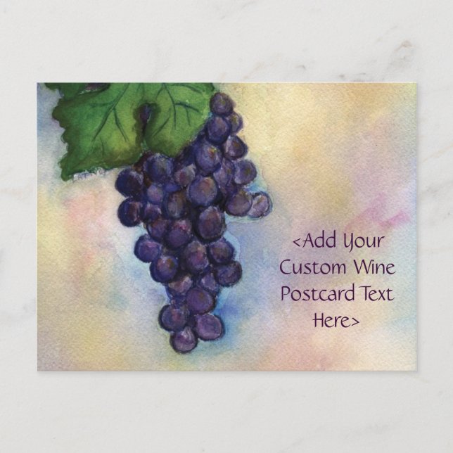 Cabernet Sauvignon Red Wine Grapes Postcard (Front)