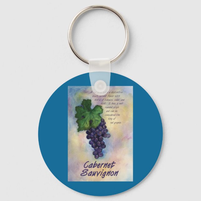 Cabernet Sauvignon Wine Keychain (Front)
