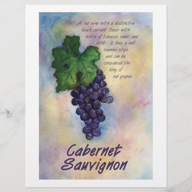 Cabernet Sauvignon Wine Letterhead (Front)