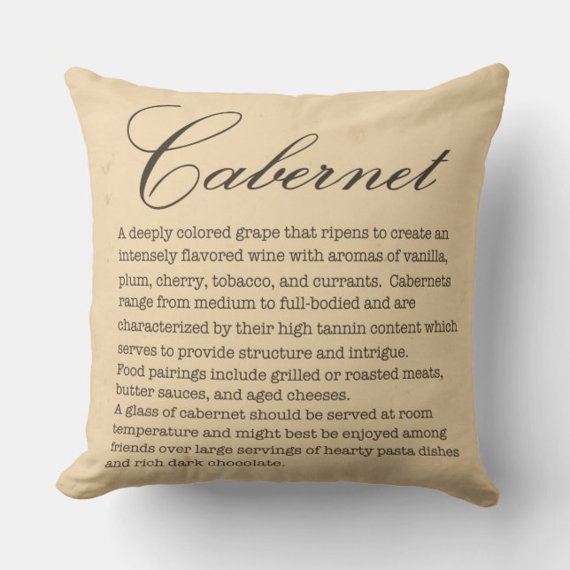 Cabernet Wine Pillow (Front)