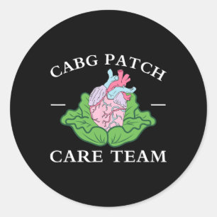 Cabg Patch Care Team Nurse Cabbage Heart Nurse Wee Classic Round Sticker