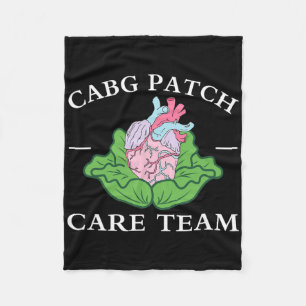 Cabg Patch Care Team Nurse Cabbage Heart Nurse Wee Fleece Blanket