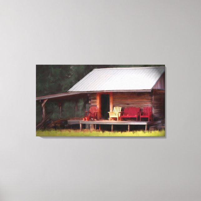 Cabin Adirondacks Canvas Print (Front)