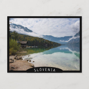 Cabin alongside Bohinj Lake in Slovenia Postcard