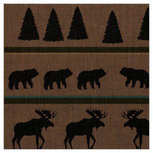 Cabin Blanket Design Fabric by Leslie Harlow