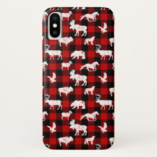 Cabin Buffalo Plaid Lumberjack Check Pattern Red iPhone X Case
