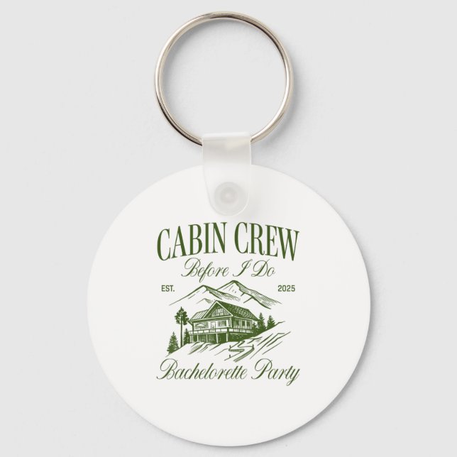 Cabin Crew Before I Do Bachelorette Party Camp Bac Key Ring (Front)