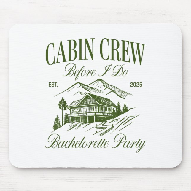 Cabin Crew Before I Do Bachelorette Party Camp Bac Mouse Mat (Front)